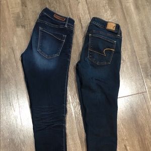 2 pairs jeans 👖 1 Express 1 American Eagle